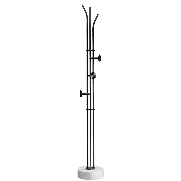 Latitude Run® Metal Coat Stand Freestanding Hall Tree Marble Base